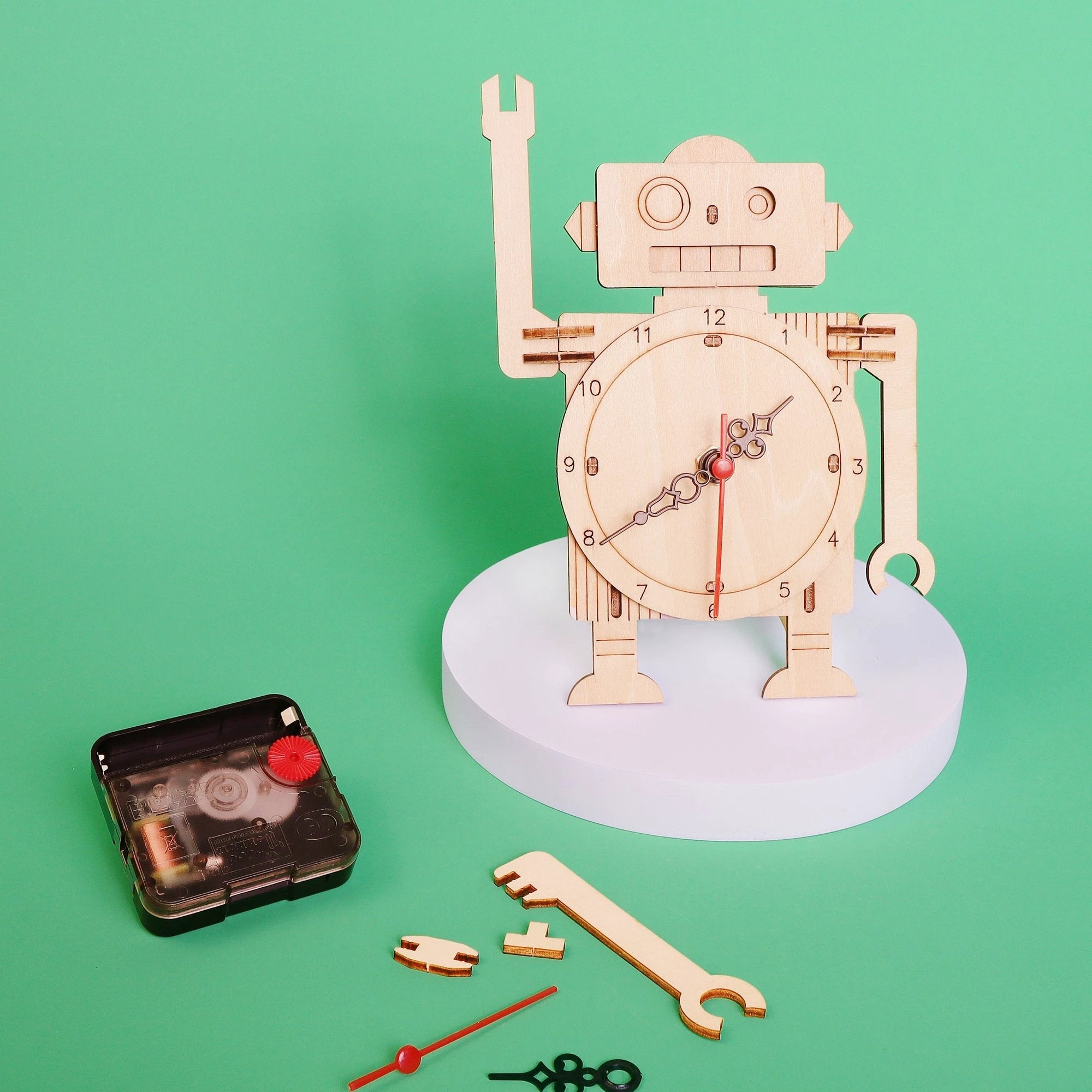 Robot Clock DIY Kit, Educational STEM Toy by Kitsville