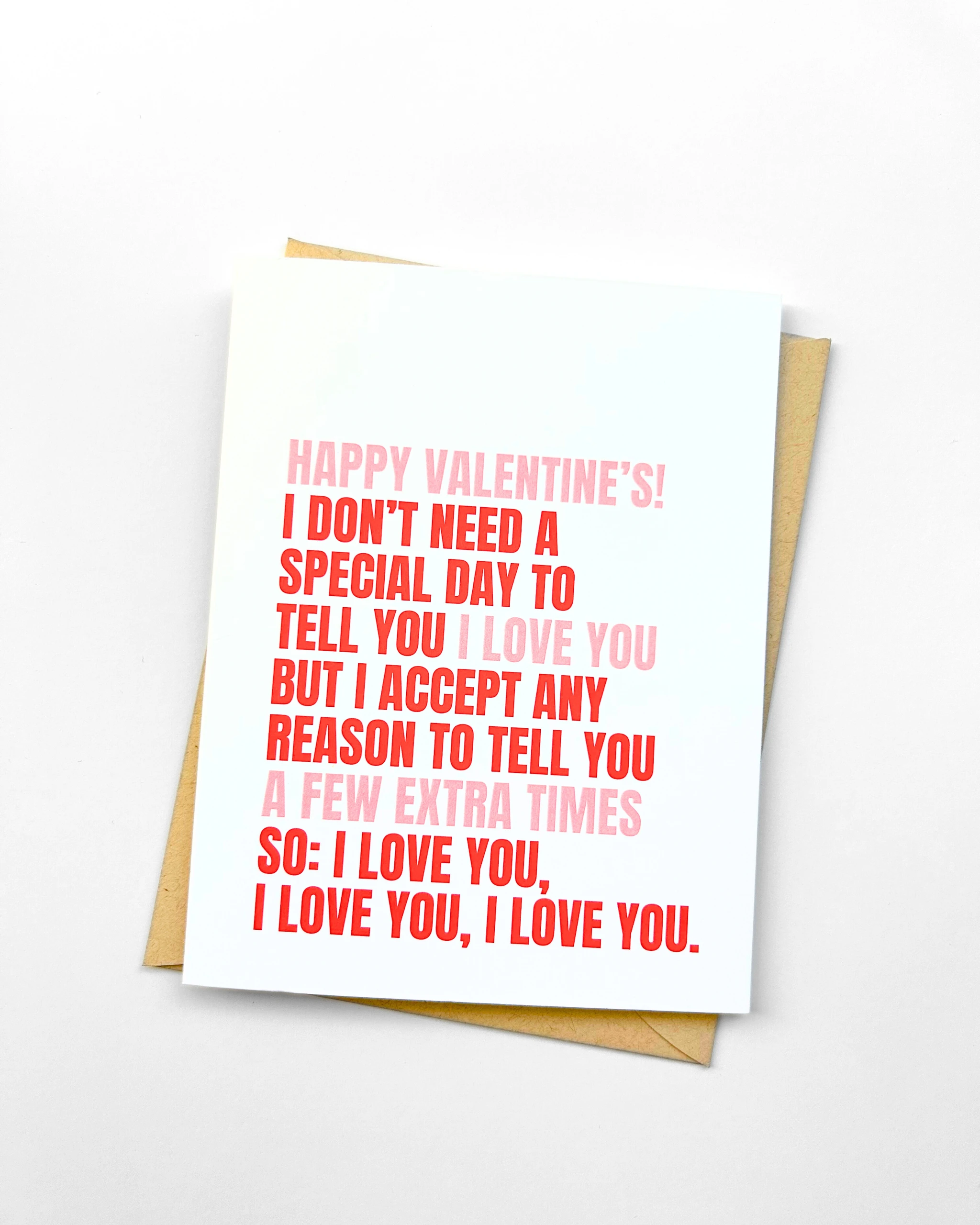 Sweet Valentine's Day Card I Love You Card by Five Dot Post