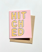 Hitched Cute Engagement Party Card Wedding Card for Couple by Five Dot Post