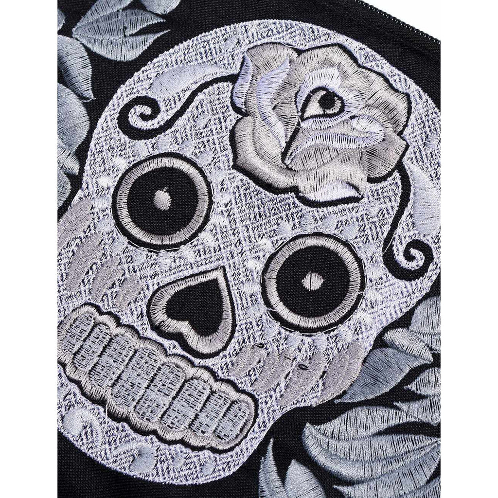 Culturas Embroidered Sugar Skull Wristlet - Thailand