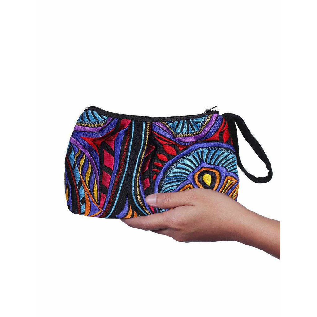 Tahj Small Embroidered Wristlet - Thailand