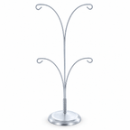 4-Arm Tree Branch Silver Metal Ornament Display Stand 12 Inches Ornament Stands La Vie Bien 4-Arm Tree Branch Silver Metal Ornament Display Stand 12 Inches