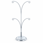 4-Arm Tree Branch Silver Metal Ornament Display Stand 12 Inches Ornament Stands La Vie Bien 4-Arm Tree Branch Silver Metal Ornament Display Stand 12 Inches