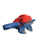 4" Wooden Musical Frog - Red Dart Design (Percussion Instrument) by Music Frog Co