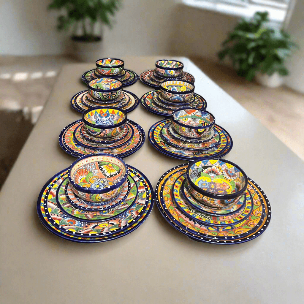 40 - Piece Talavera Dinnerware Set | Colorful Tableware for 8 Talavera Dinnerware Set La Vie Bien 40 - Piece Talavera Dinnerware Set | Colorful Tableware for 8