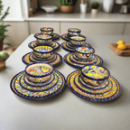 40 - Piece Talavera Dinnerware Set | Colorful Tableware for 8 Talavera Dinnerware Set La Vie Bien 40 - Piece Talavera Dinnerware Set | Colorful Tableware for 8