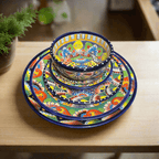 40 - Piece Talavera Dinnerware Set | Colorful Tableware for 8 Talavera Dinnerware Set La Vie Bien 40 - Piece Talavera Dinnerware Set | Colorful Tableware for 8