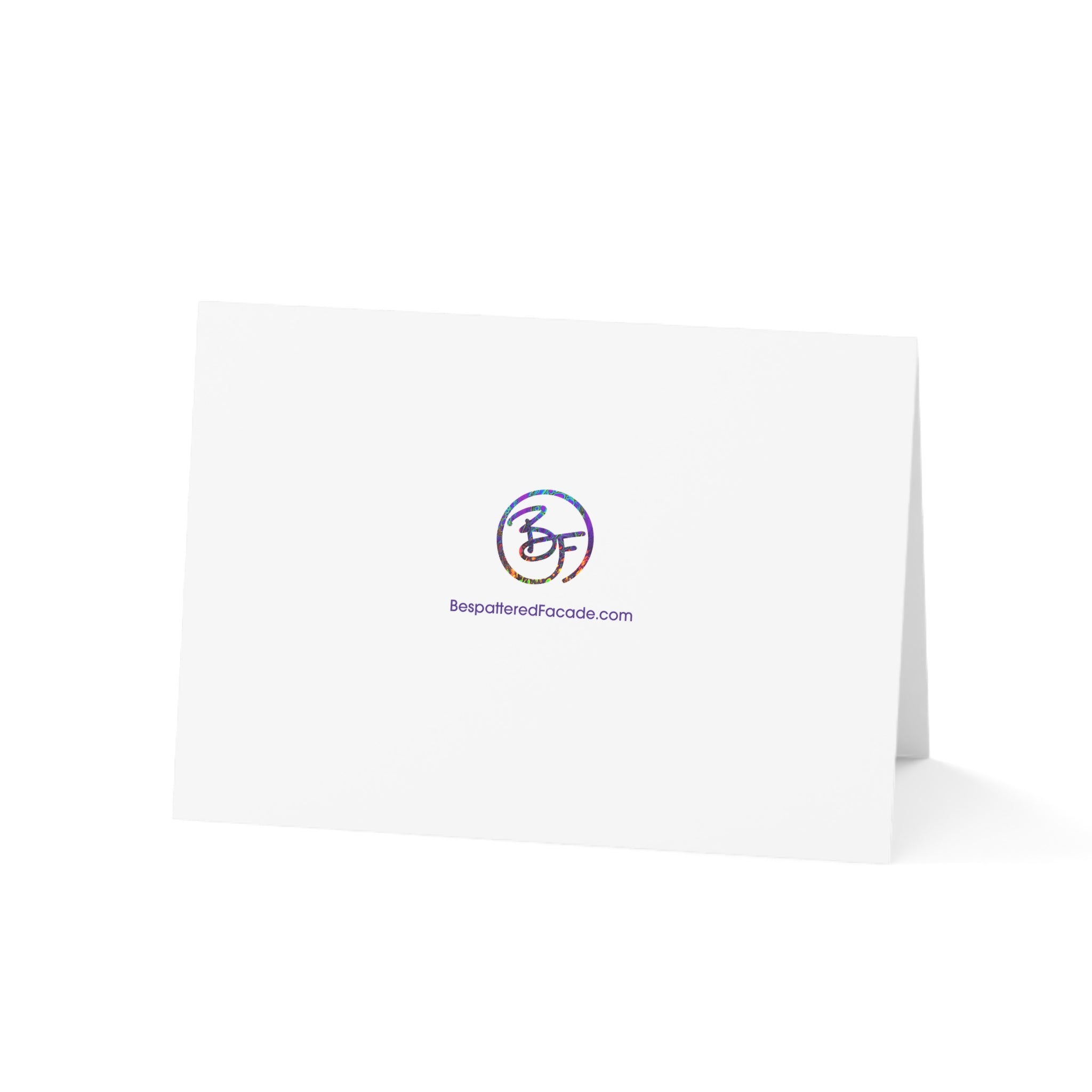 Bespattered Facade Colorful Flowers Greeting Cards | Sets of 1, 10, 30, or 50