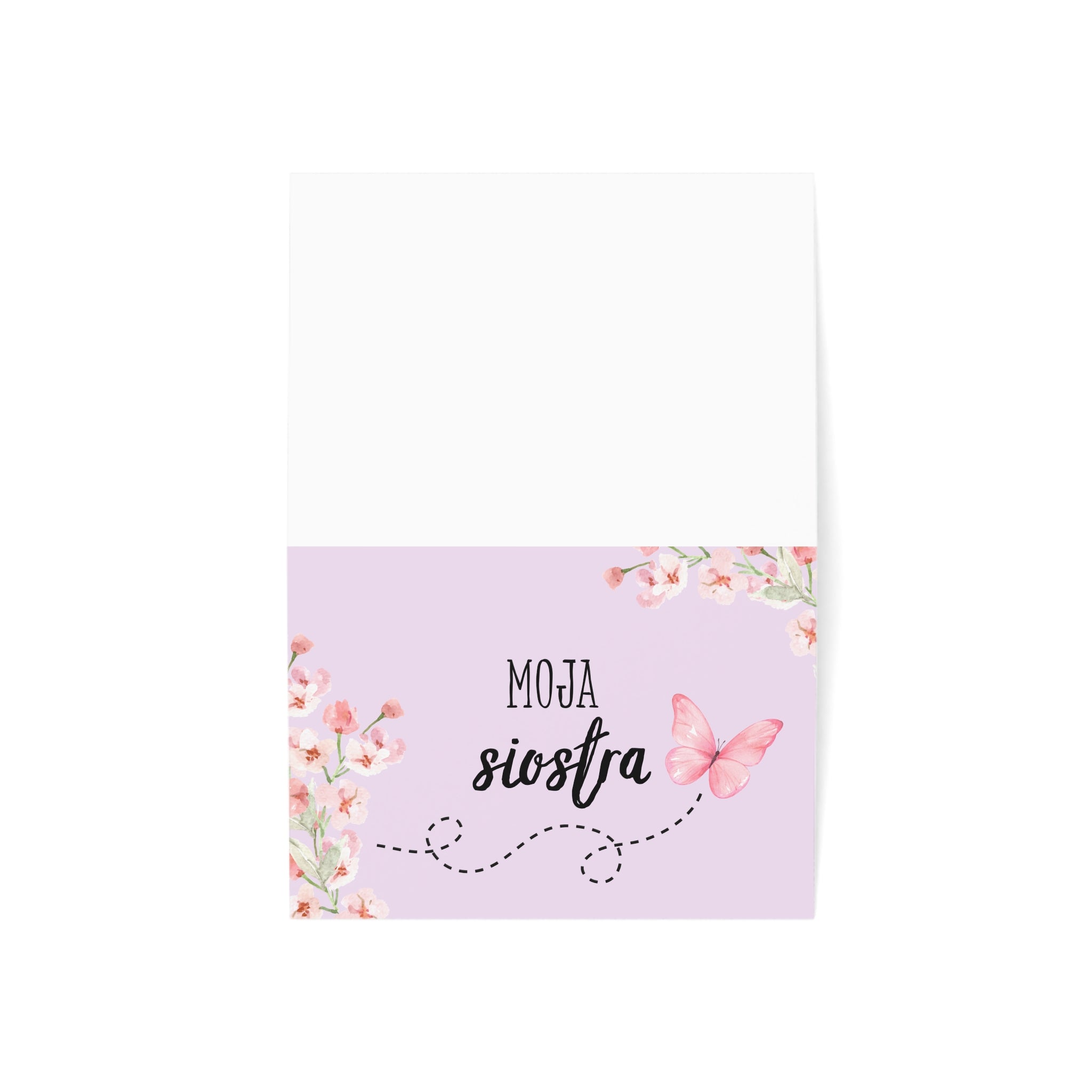 Moja Siostra Floral Greeting Card — Sister Birthday & Special Occasion Card