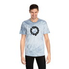 Francophone circular tye-dye tee shirt, retro unisex t-shirt for French language speakers