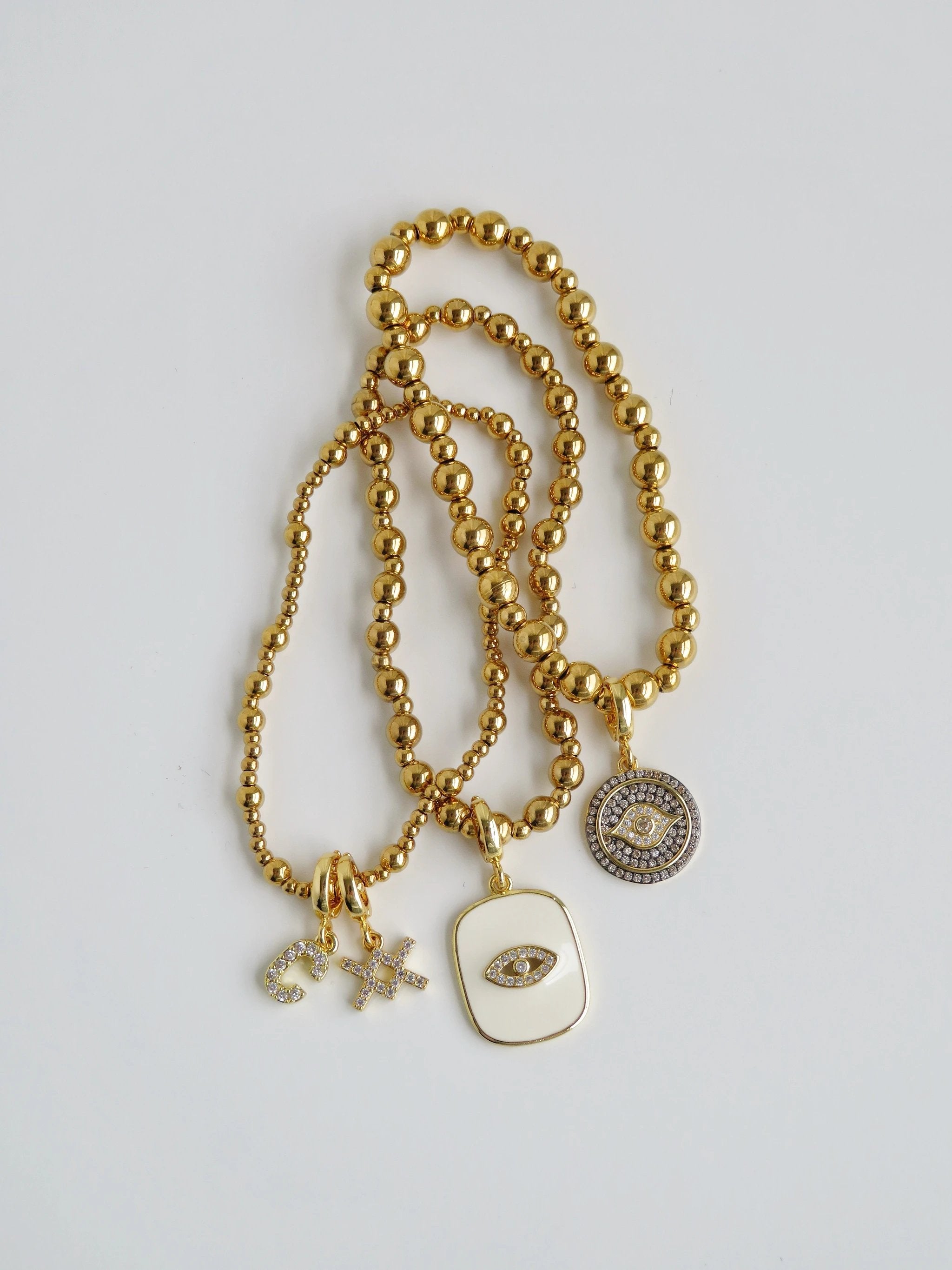 Classic Multi Mixed Beaded Waterproof Non-Tarnish Bracelets by Curated By Suarez