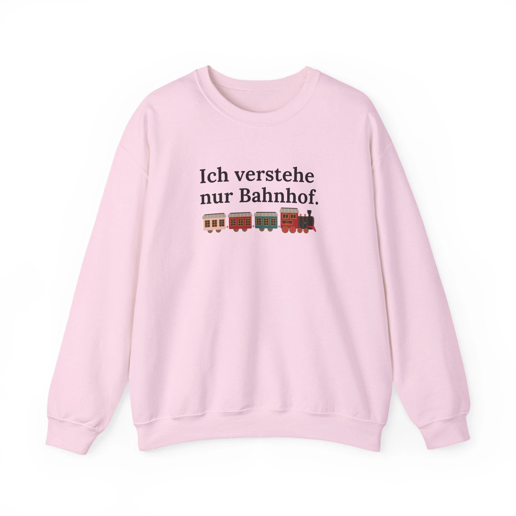 Ich verstehe nur Bahnhof Crewneck Sweatshirt, German Train Graphic by Printify