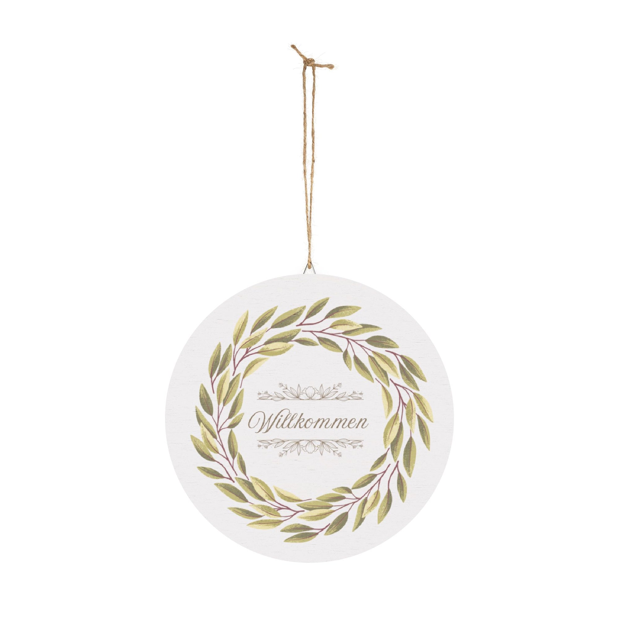 Willkommen Front Door Hanging Sign