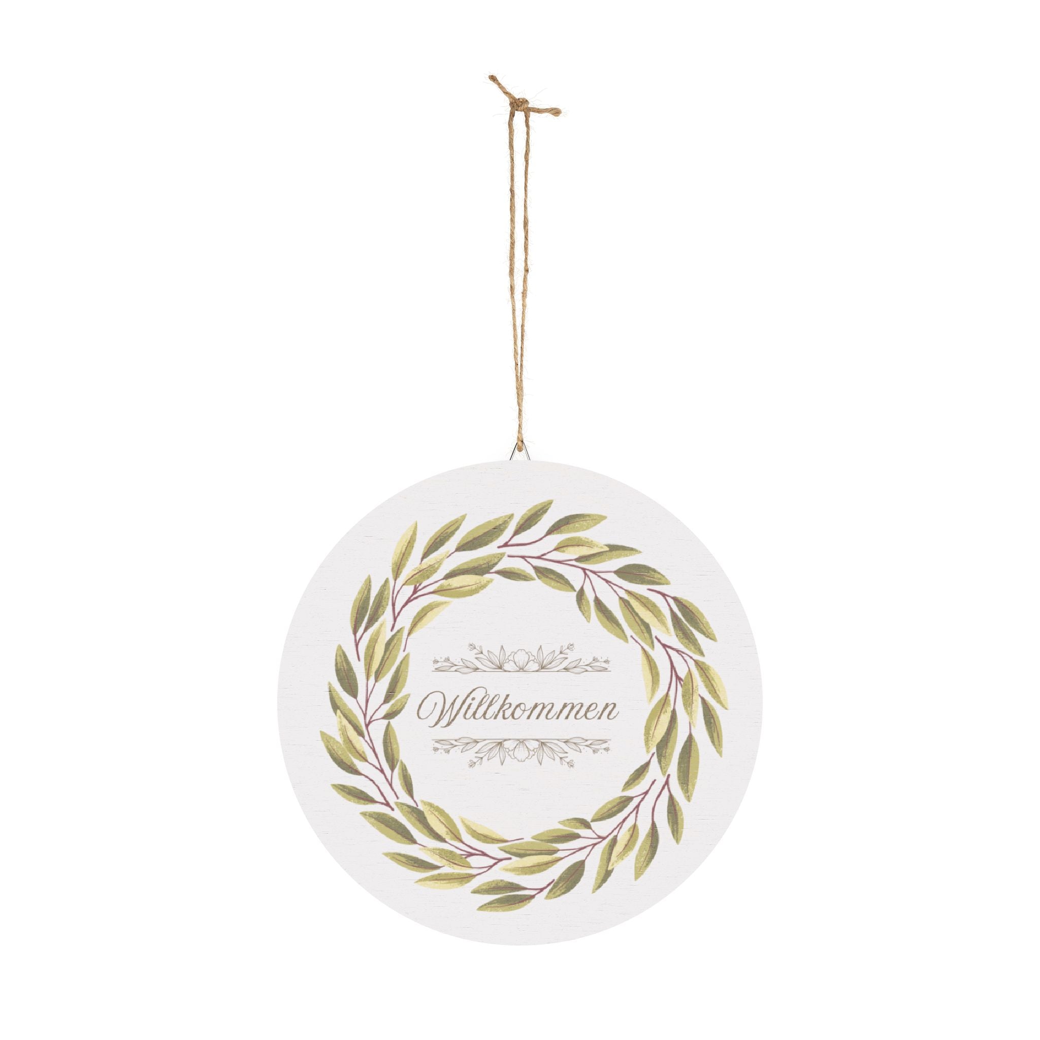 Willkommen Front Door Hanging Sign