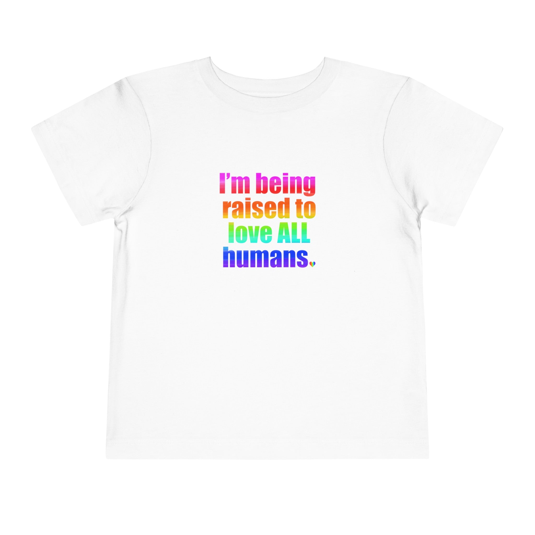Bespattered Facade Love All Humans Toddler Short Sleeve Tee