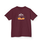 Custom Kids Family name Pumpkin Patch Tee, Personalized Fall Shirt for Family photos