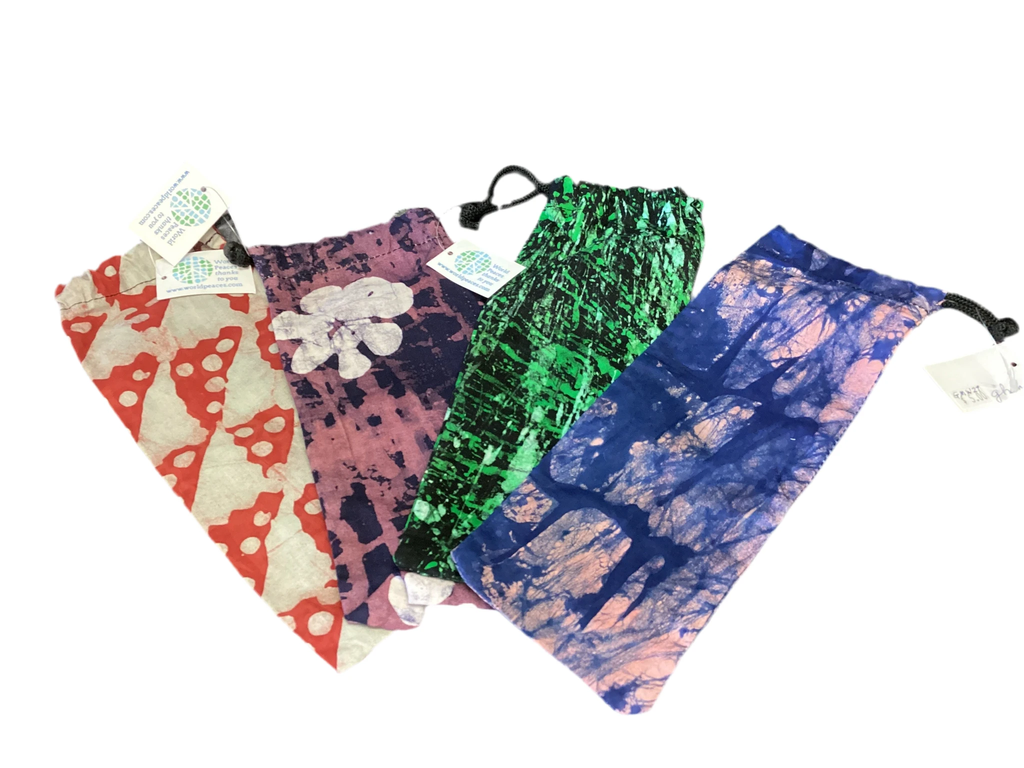 African Wax Print Fan, Handmade in Ghana by World Peaces