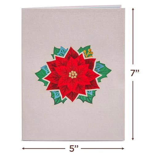 Poinsettia Flower Pop Up Christmas Card by Paper Love
