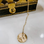 Hand Stamped Wish Coin Necklace by Derive Jewelry