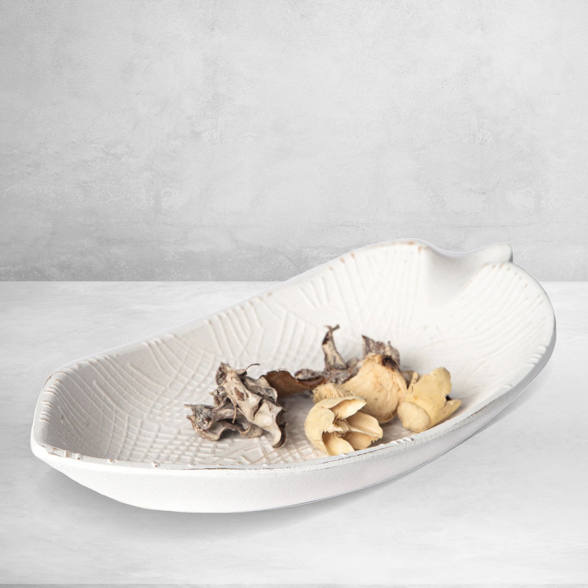 422 - Wood Leaf Shaped Tray Decorative Serving Platter Plate Dish Key Bowl Entryway by Porto Boutique