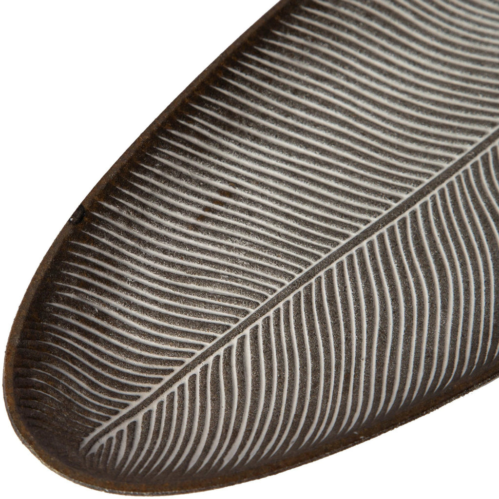 423 - Leaf Design Wood Tray - Elegant Jewelry Plate Tray with Intricate Leaf Design - Decorative Centerpiece for Home, Kitchen, and Events by Porto Boutique