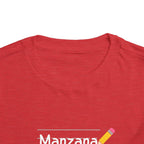 Manzana Apple and Pencil Toddler Tee Shirt by Printify