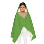 Kid's personalized dinosaur hooded bath towel by Printify