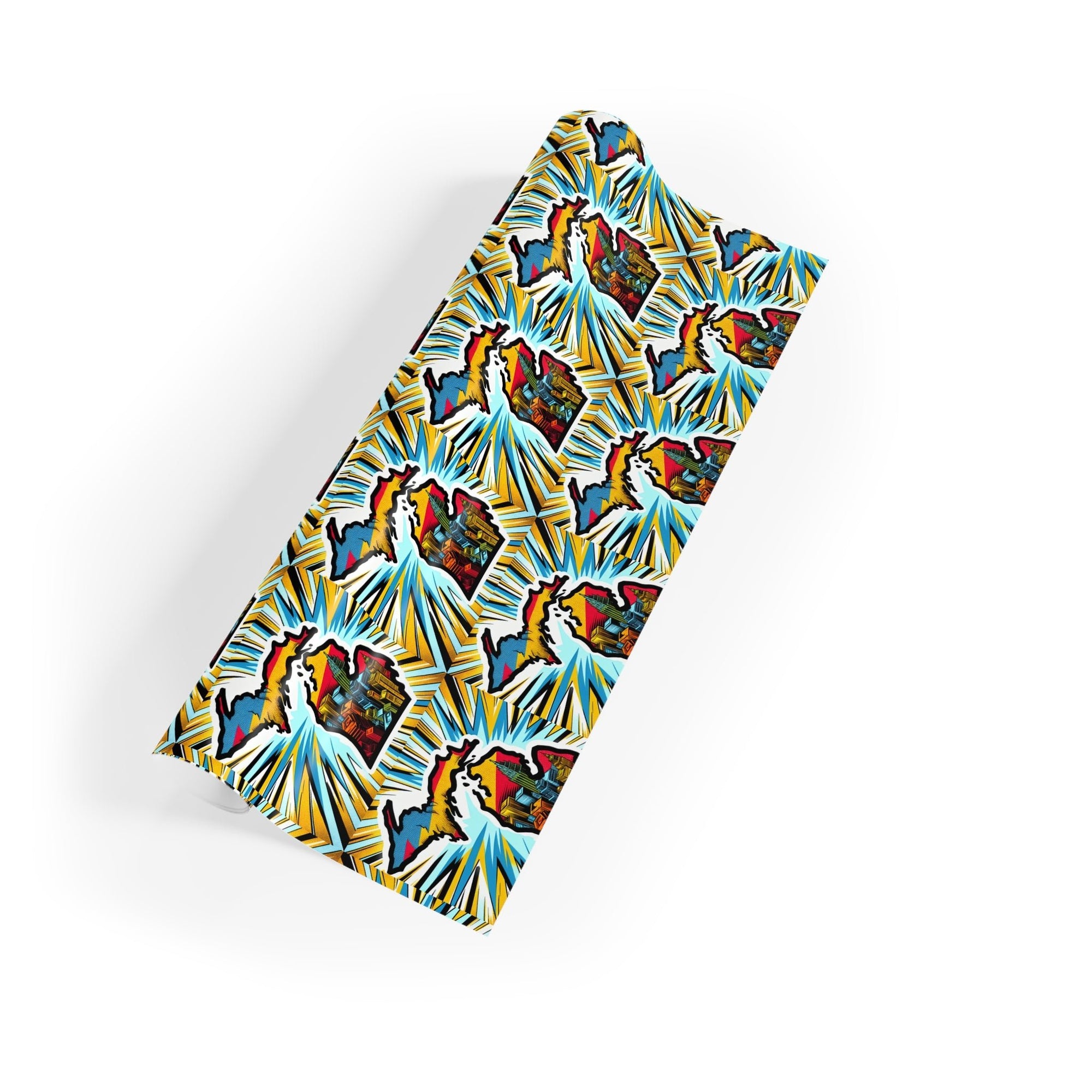 Michigan large comic book style Wrapping Paper