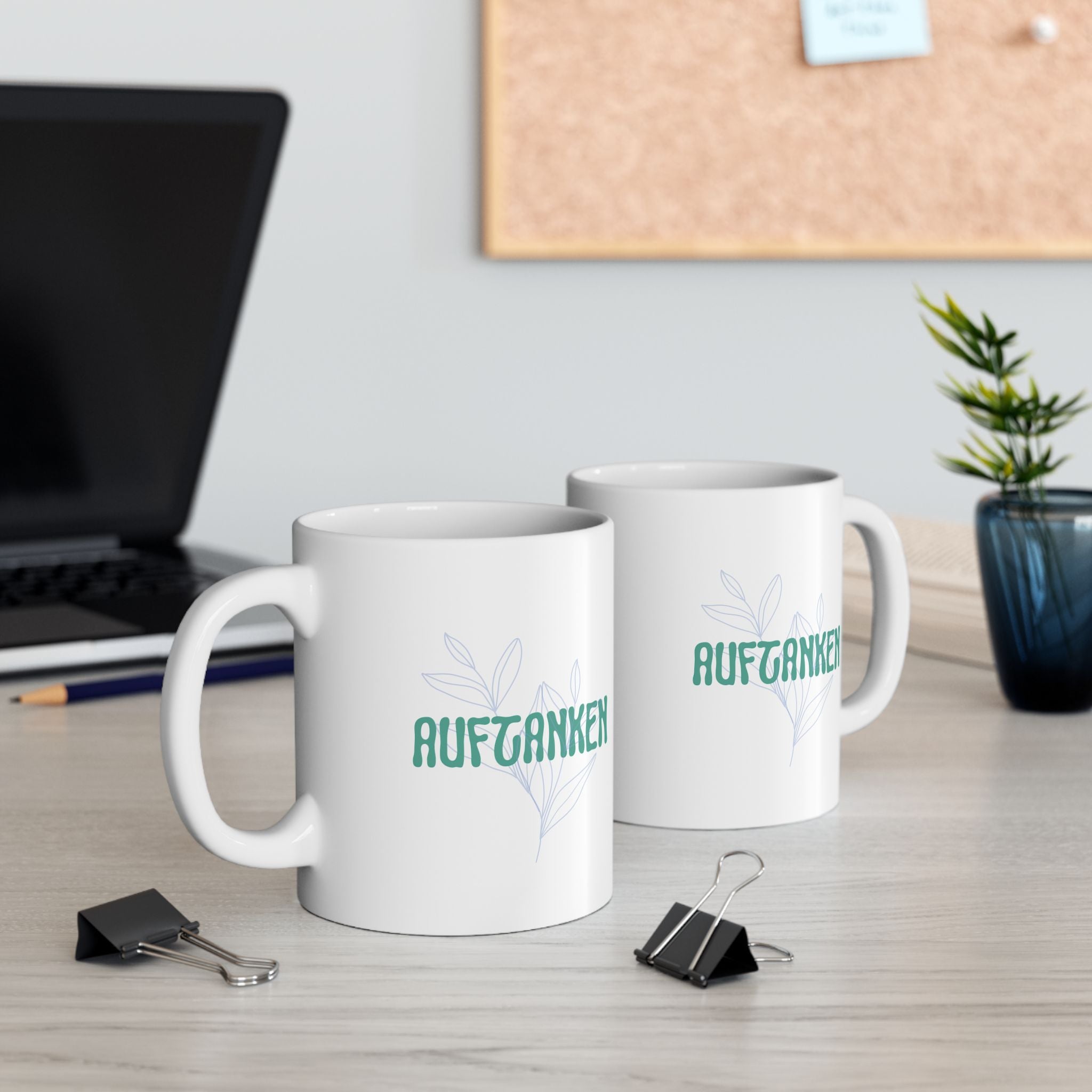 Auftanken German "Refueling" Mental Health Mug, Ceramic Coffee Cup geschenk