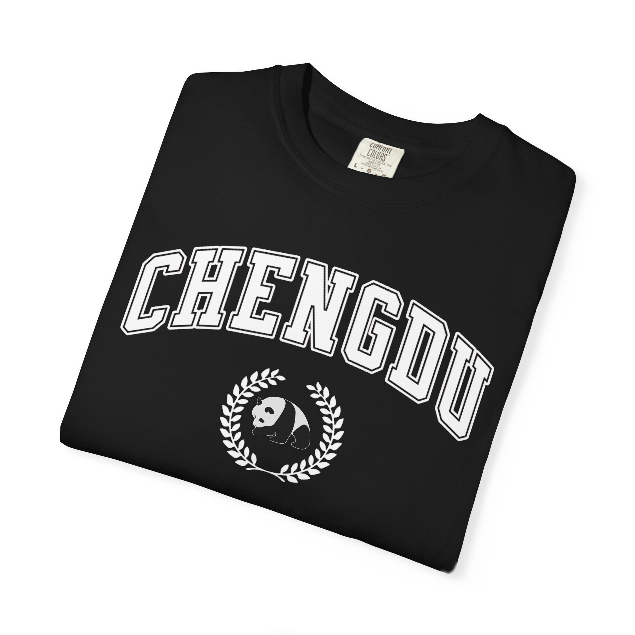Chengdu Panda College-Style T-Shirt, Comfort Colors tee