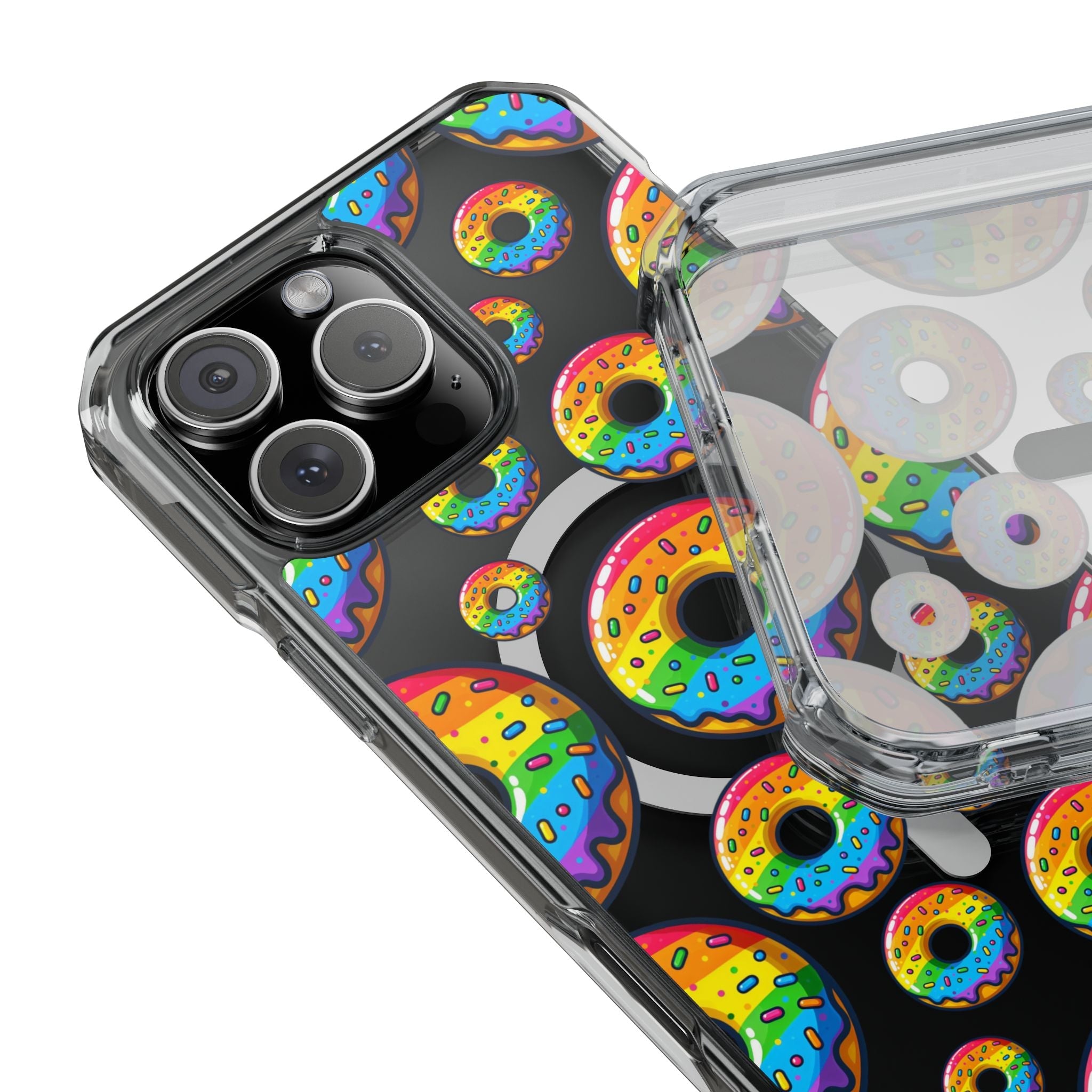 Bespattered Facade Rainbow Sprinkle Donut MagSafe Clear Impact Cases
