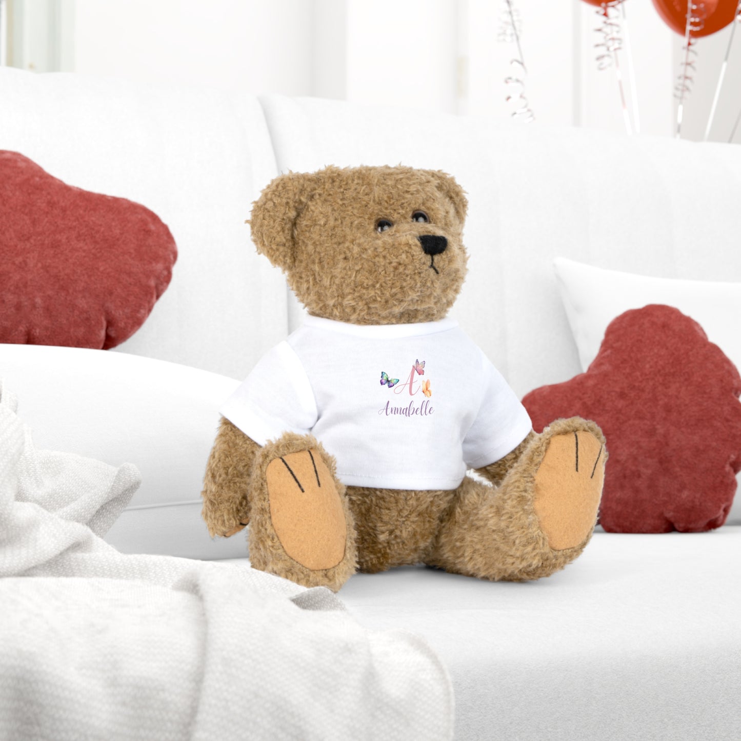 Personalized stuffed animal- Butterfly with initial