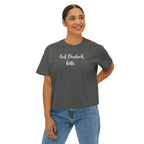 Auf Deutsch bitte Boxy Tee, German Phrase Shirt, Cropped White Tee