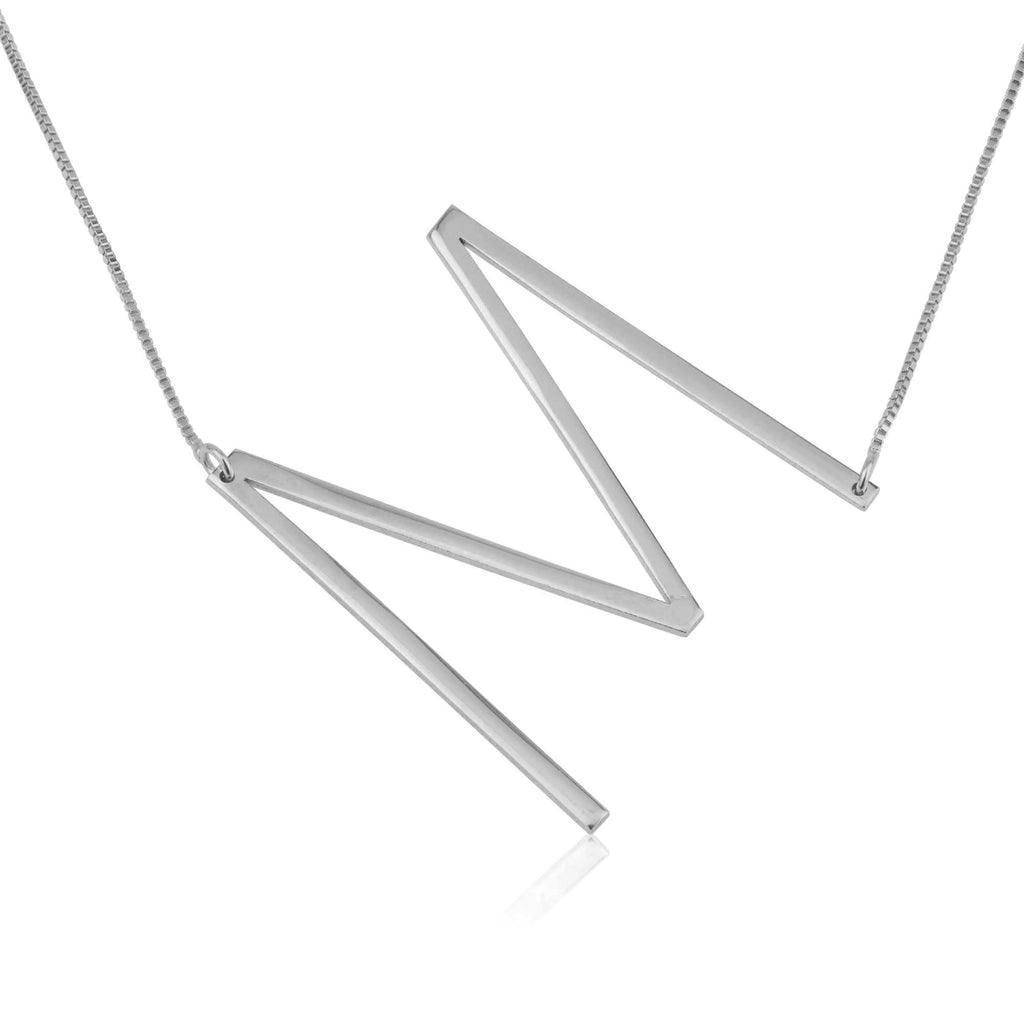 Large Sideways Initial Letter Necklace