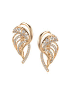 Shining Diva Gold-Polished Rose Zircon Earrings
