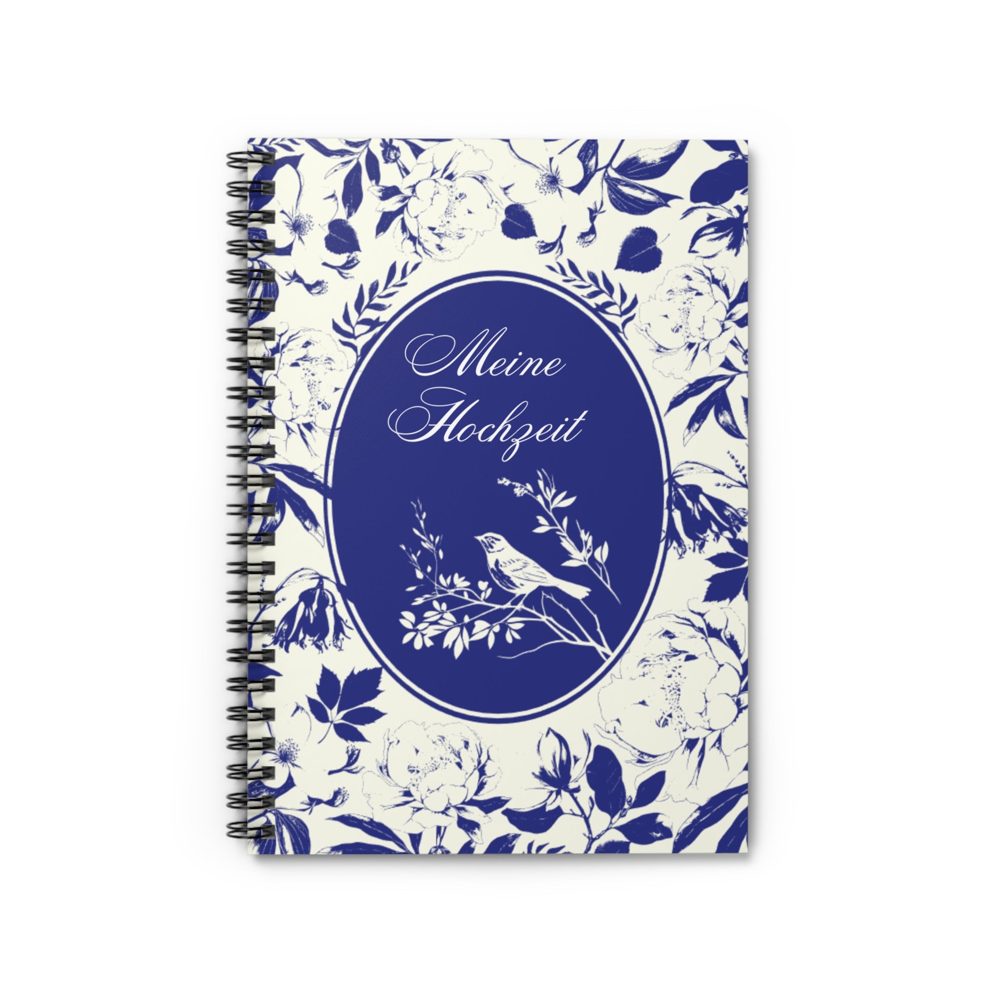 Meine Hochzeit German Elegant Floral Spiral Notebook for Wedding planning - La Vie Bien - Bridal Shower Gift - Bullet Journal