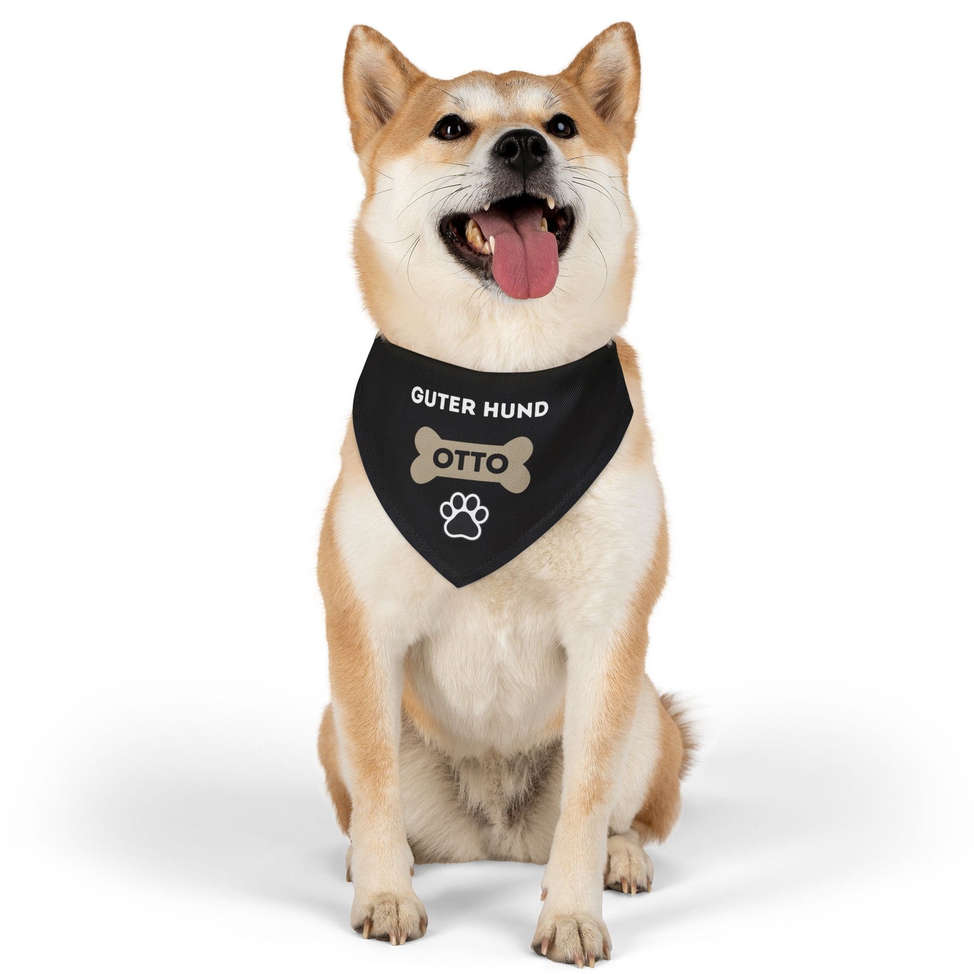 Guter hund German Personalized Black Dog bandana
