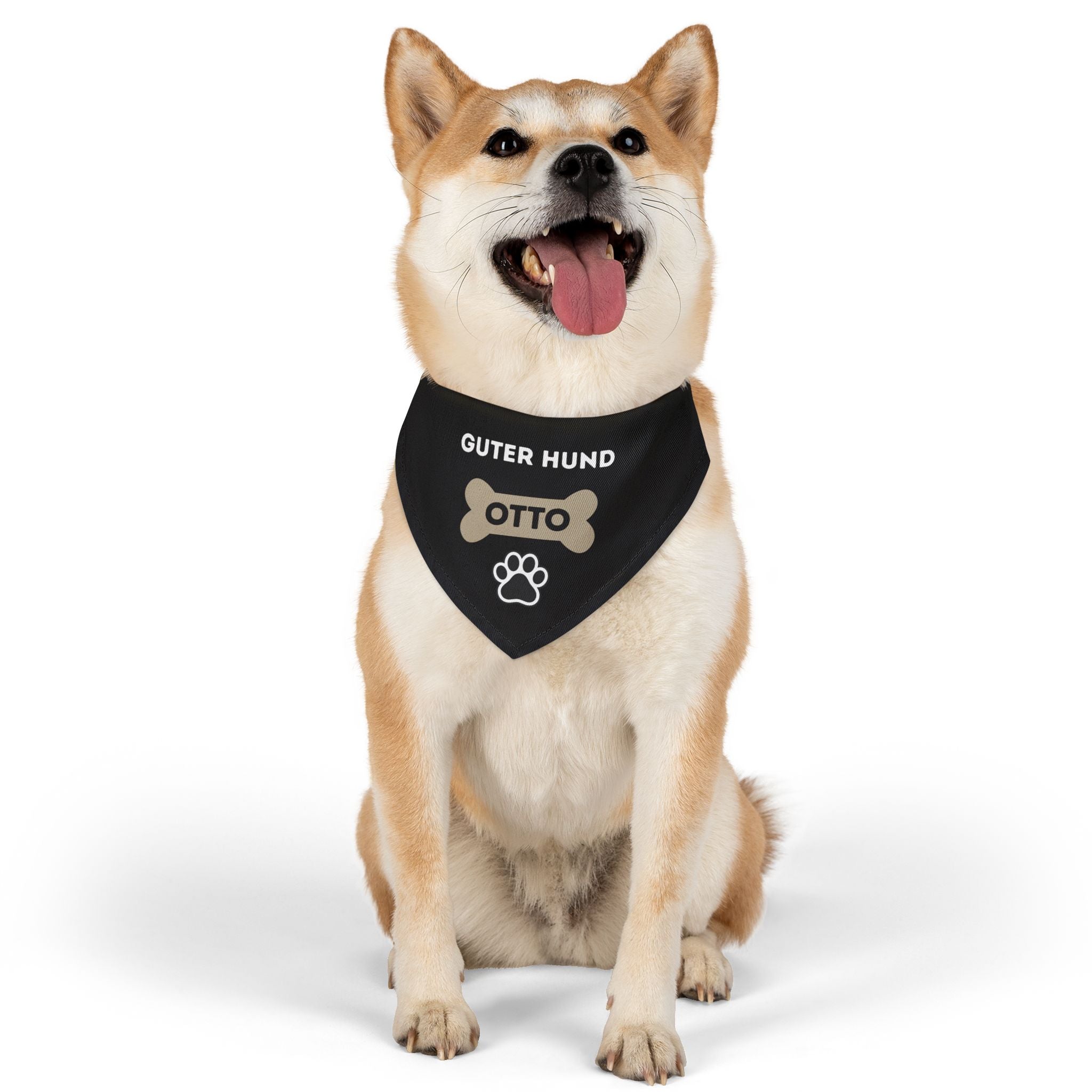 Guter hund German Personalized Black Dog bandana