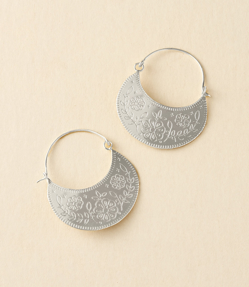 Haveli Etched Hoop Earring