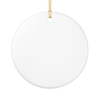 Wesole Swieta Woodland Animals Ornament, Polish Merry Christmas Ceramic Christmas Decoration by Printify