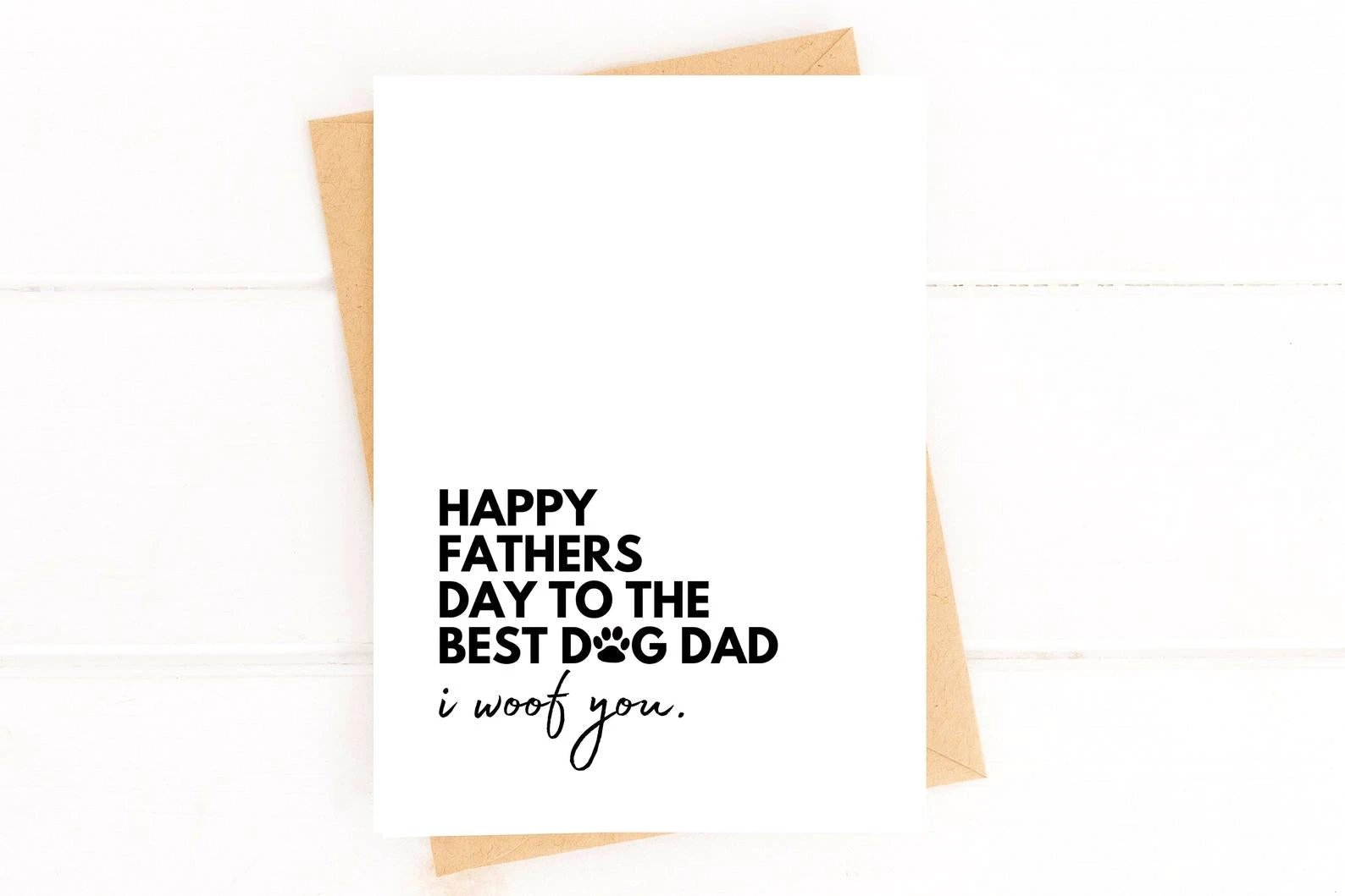 Dog Dad Father's Day Card Dog Dad Card by Five Dot Post