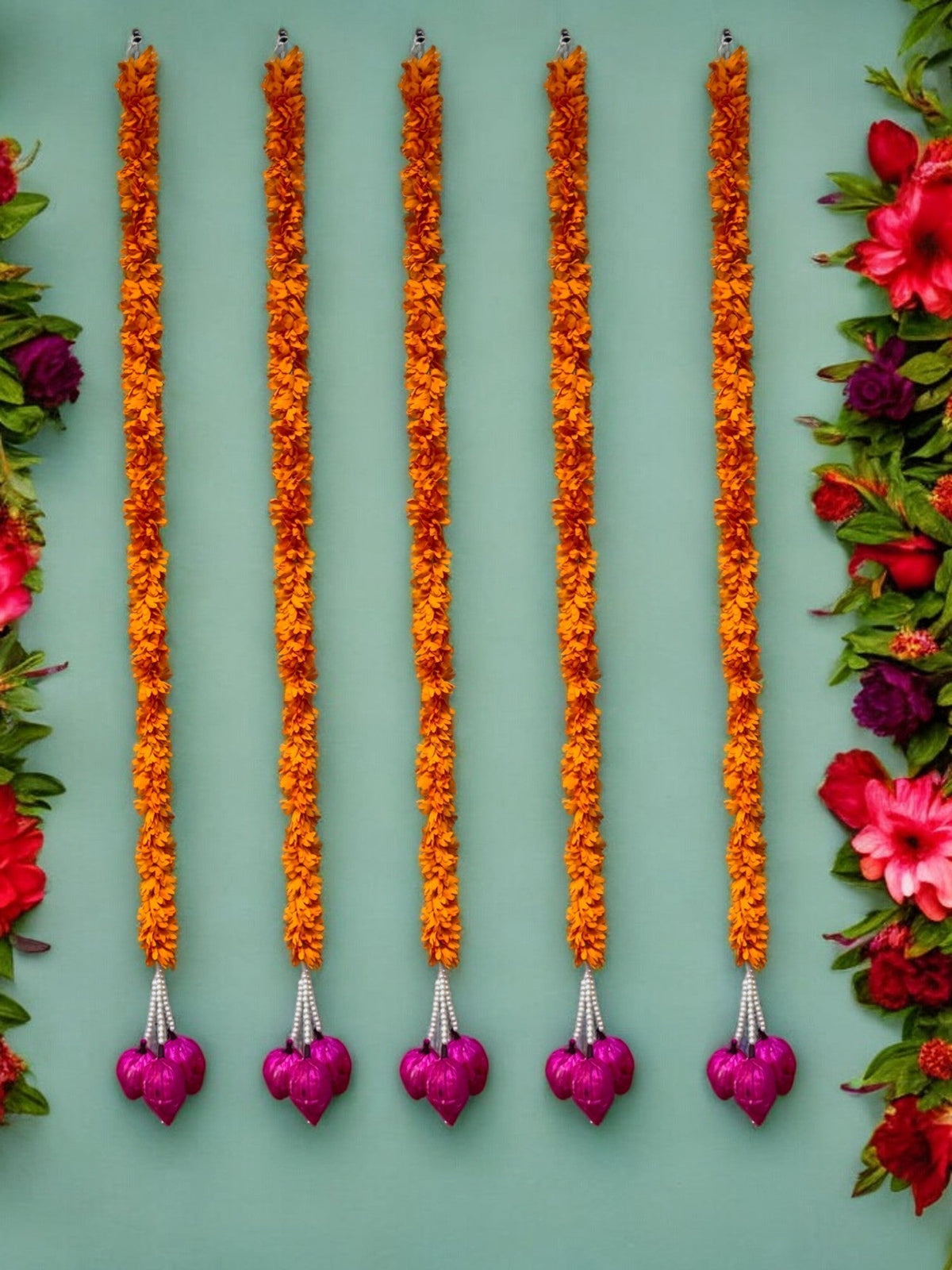 45" Long Lari, Set of 5 Festive Decor La Vie Bien 45" Long Lari, Set of 5