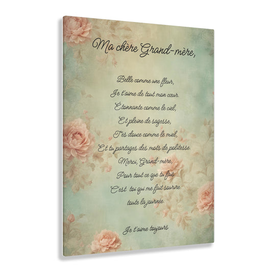 My dear grandmother (Ma Chere Grand-Mere) French Acrylic Print