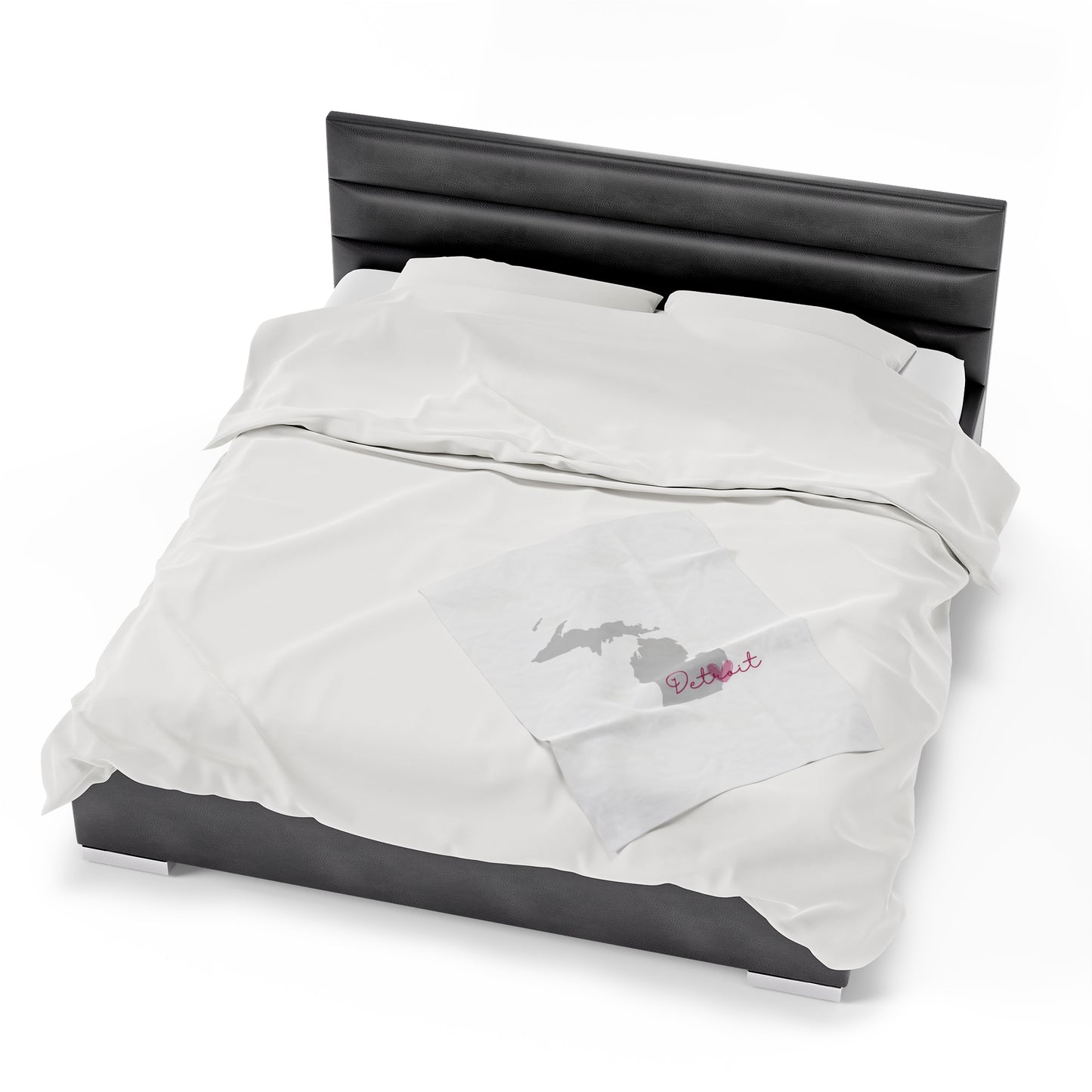 Couverture en peluche en velours personnalisée avec ville et état