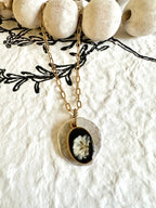 Floral Organic Disc Necklace by AdoreJules Designs