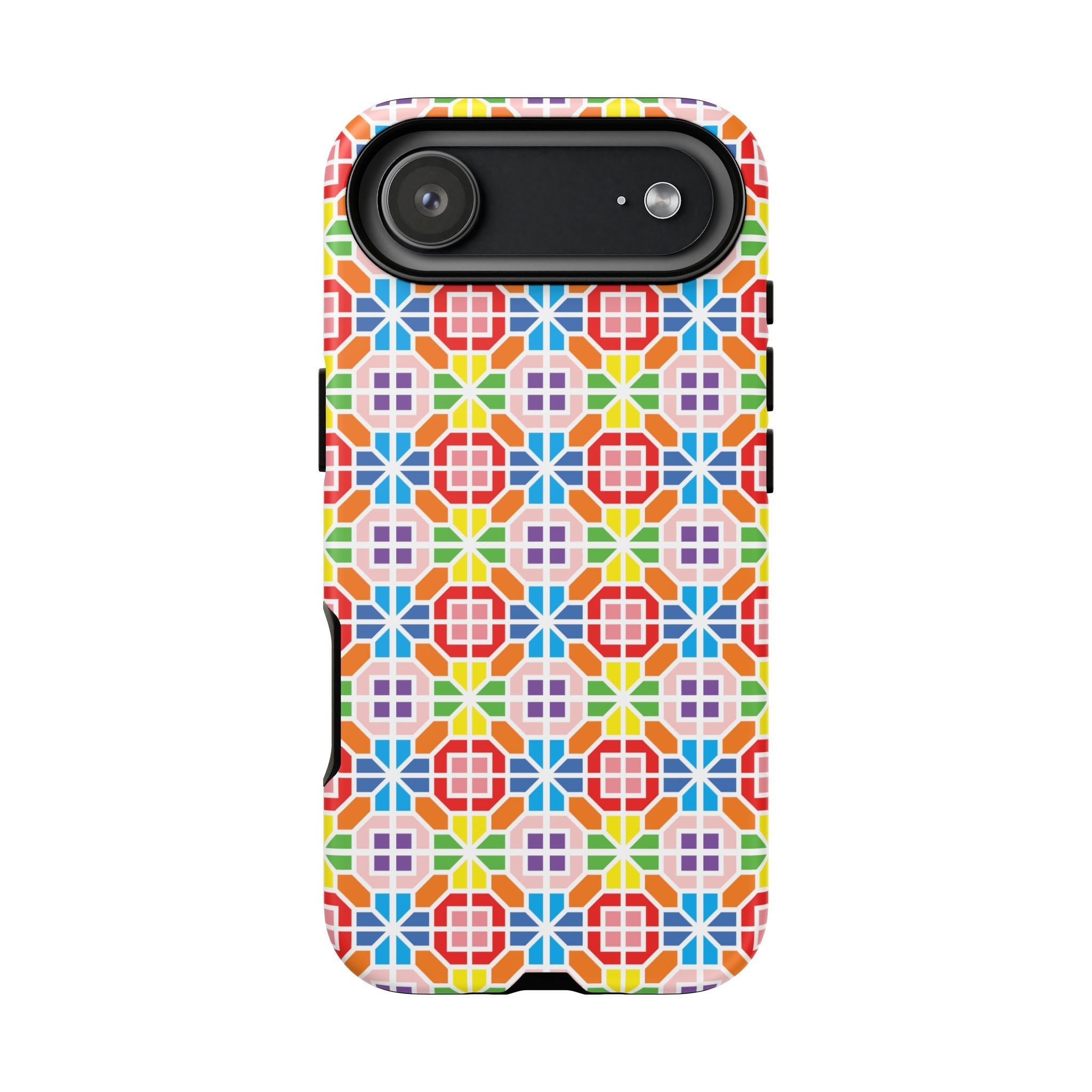 Bespattered Facade Geometric Rainbow Mosaic Tough Case