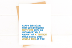 Extinguish Tiny Fires Funny Modern Birthday Card by Five Dot Post