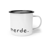 Merde Enamel Camp Cup by Printify