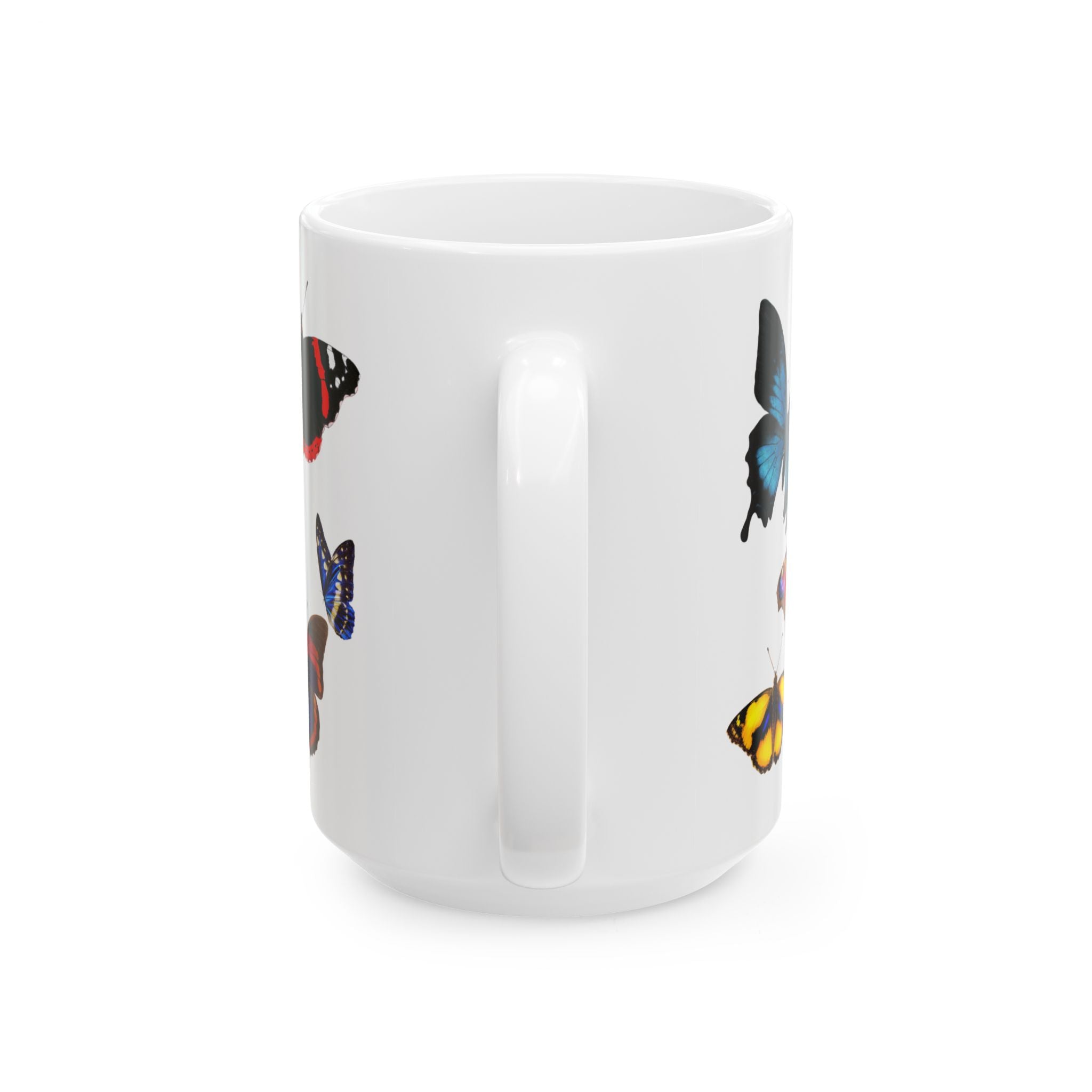 Japanese 蝶々Vintage Butterflies Ceramic Mug — Colorful insect Design (11oz & 15oz)