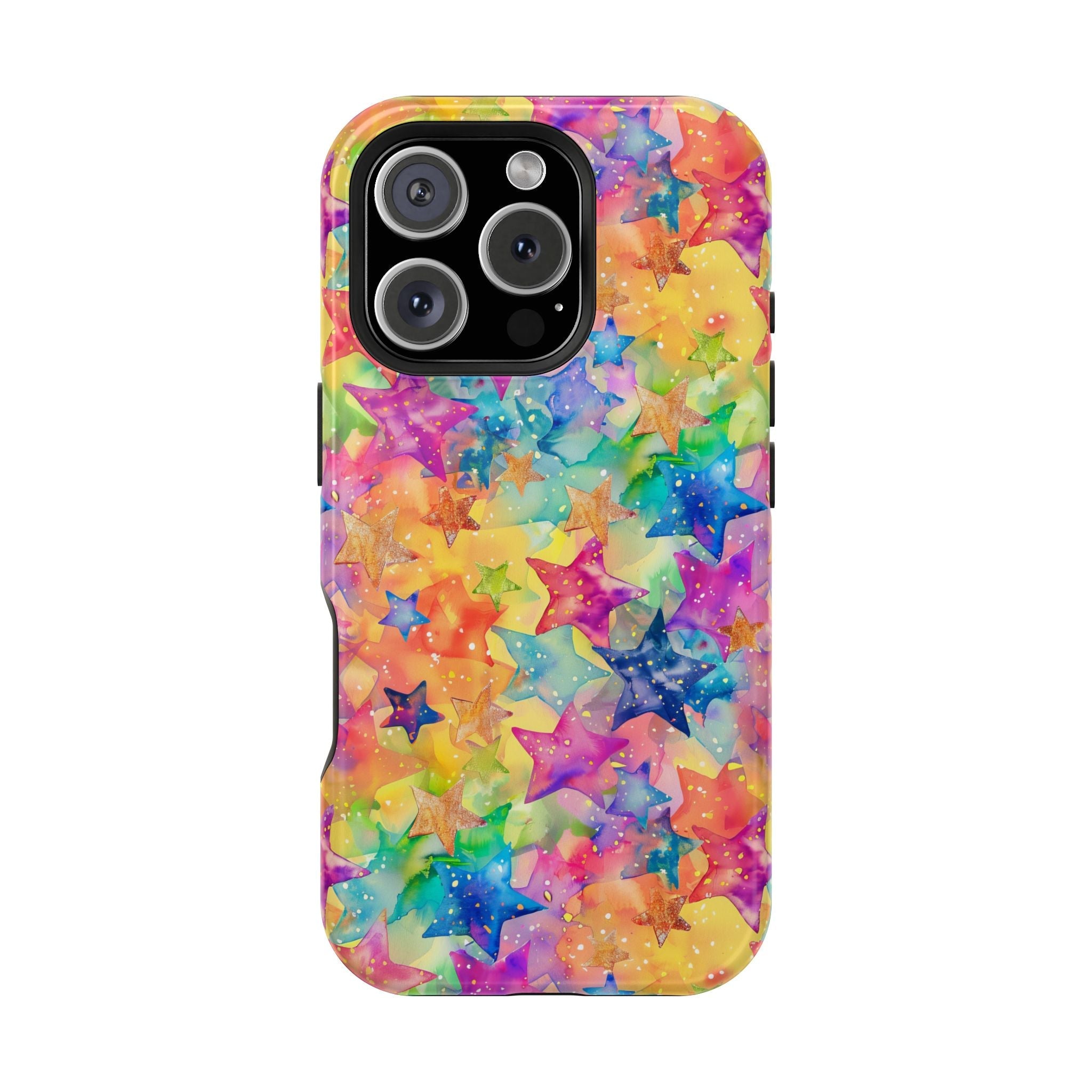 Bespattered Facade Rainbow Stars Impact-Resistant Case